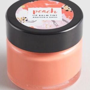 A&G Addison & Gates Peach Tinted Lip Balm New